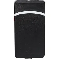 Fang Keychain Stun Gun and Flashlight with Battery Meter Black