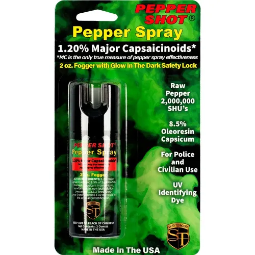Pepper Shot 1.2% MC 2 oz pepper spray fogger