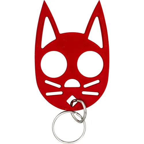 Cat Self-Defense Keychain Red