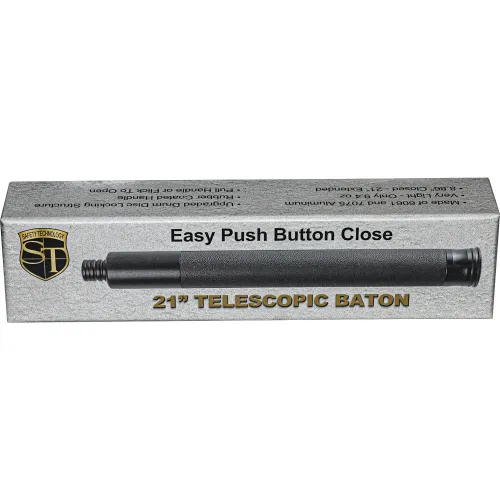 21” Rubber Handle Push Button Baton