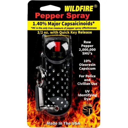 WildFire 1.4% MC 1/2 oz Halo Rhinestone Holster Black